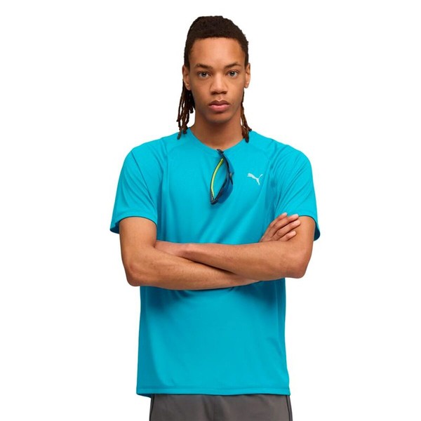 Men’s Short Sleeve T-Shirt Puma M Run Velocity Speed Blue