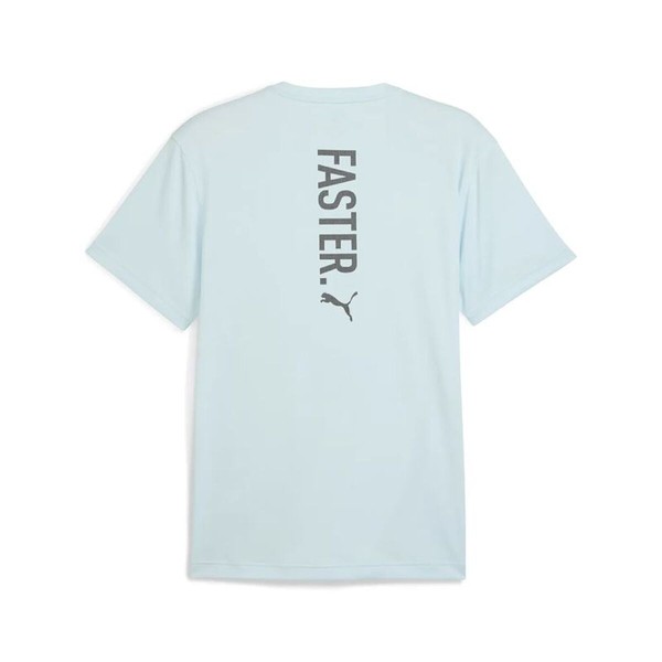 Men’s Short Sleeve T-Shirt Puma Graphics Running Fas Light Blue