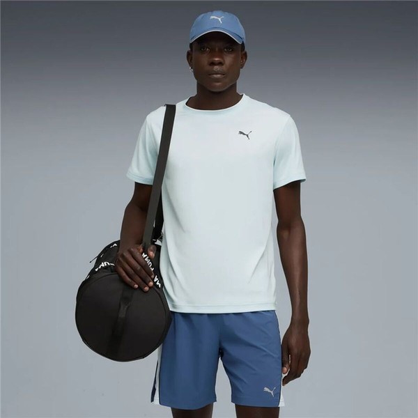 Men’s Short Sleeve T-Shirt Puma Graphics Running Fas Light Blue