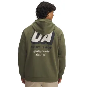 Men’s Hoodie Under Armour Rival Fleece Hbr Logo Hd Dark green