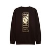 Men’s Sweatshirt without Hood Puma Maximal Metallic Relaxed Black