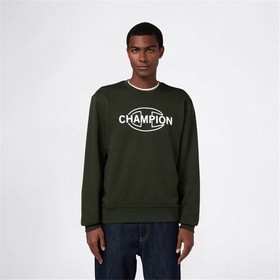 Men’s Sweatshirt without Hood Champion Graphic Shop Dark green Military green