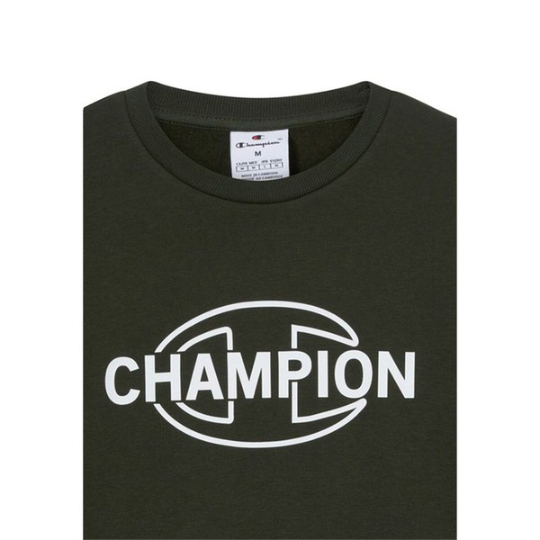 Men’s Sweatshirt without Hood Champion Graphic Shop Dark green Military green