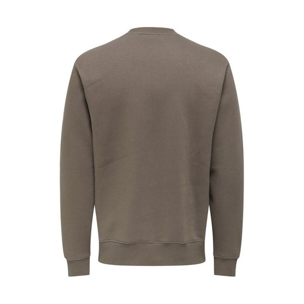 Men’s Sweatshirt without Hood Only & Sons Onsdawson Reg Crew Vd Falcon Brown