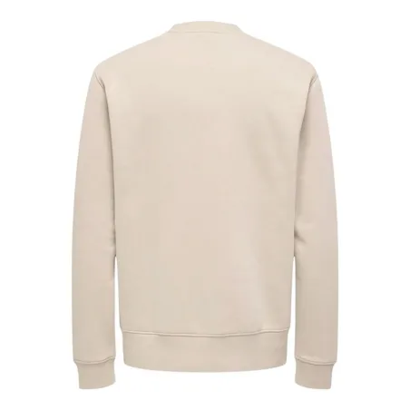 Men’s Sweatshirt without Hood Only & Sons Onsdawson Reg Crew Vd White