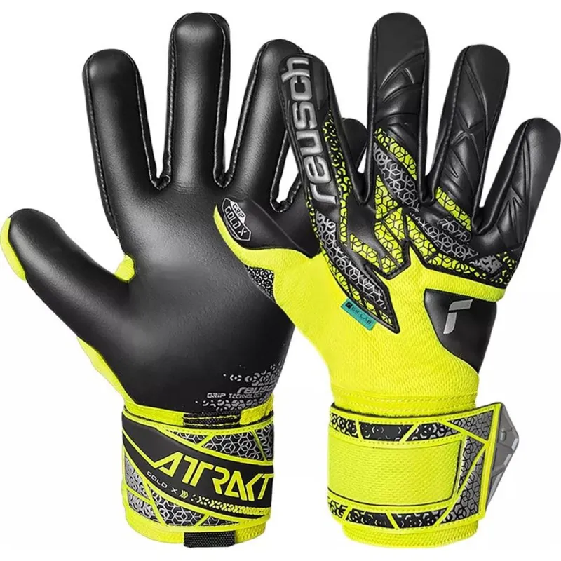 Goalkeeper Gloves Reusch Attrakt Gold X Nc Black Adults