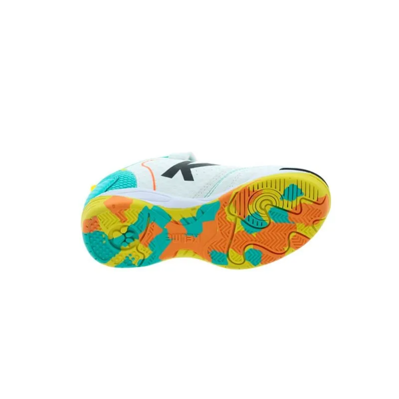 Children's Indoor Football Shoes Kelme Goleiro Elastic Indoor White
