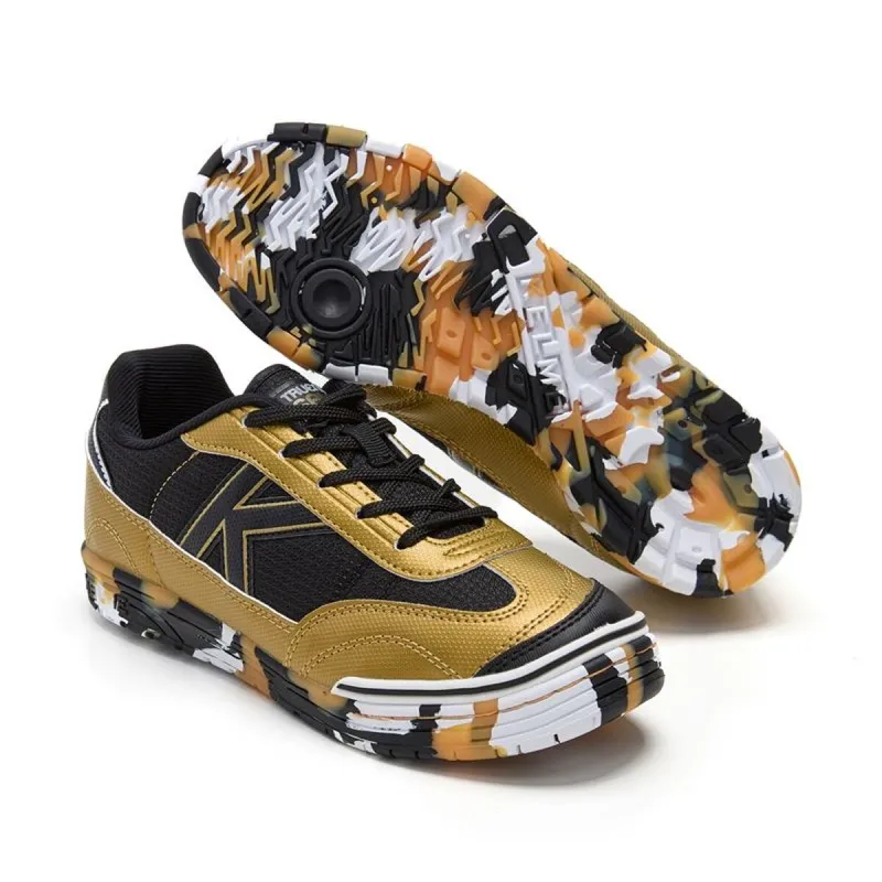 Children's Indoor Football Shoes Kelme Trueno Lace Ocre