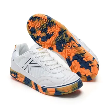Children's Indoor Football Shoes Kelme Trueno Lace White