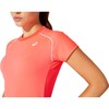 Short-sleeve Sports T-shirt Asics Court Piping W Coral