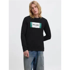 Vyriški marškinėliai su ilgomis rankovėmis Jack & Jones Jjhayato Ls Crew Juoda