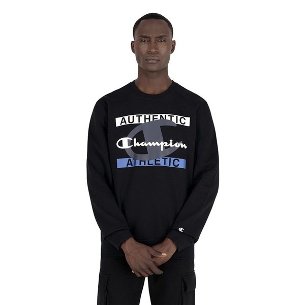 Men’s Sweatshirt without Hood Champion Authentic Athletic M Black