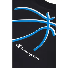 Miesten huputon collegepaita Champion Basket Graphic M Musta