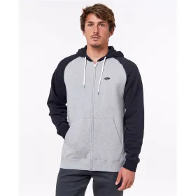Men’s Hoodie Rip Curl Embroid Hooded Zip Thru Light grey