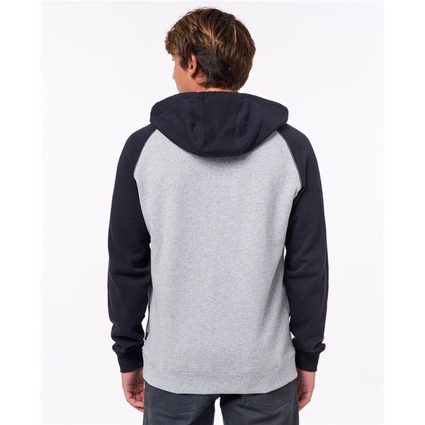 Men’s Hoodie Rip Curl Embroid Hooded Zip Thru Light grey