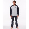 Men’s Hoodie Rip Curl Embroid Hooded Zip Thru Light grey