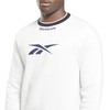 Men’s Sweatshirt without Hood Reebok Identity Arch Logo Fleece White