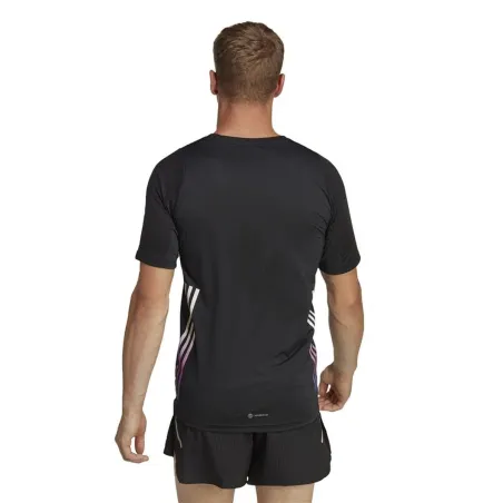 Men’s Short Sleeve T-Shirt Adidas Run Icons 3S Black