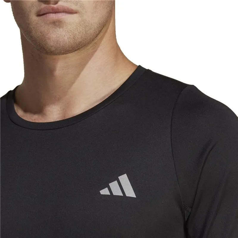 Men’s Short Sleeve T-Shirt Adidas Run Icons 3S Black