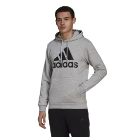 Men’s Hoodie Adidas Essentials Fleece Big Logo Light grey