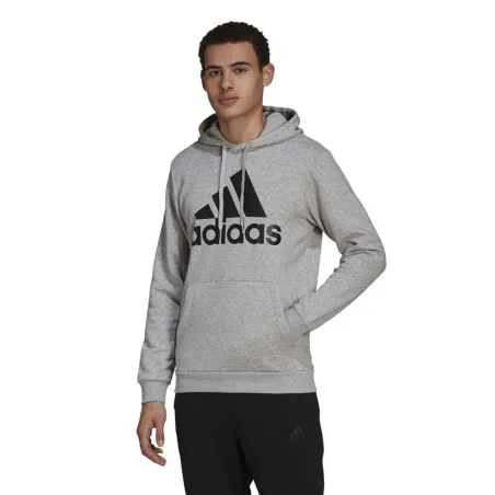 Men’s Hoodie Adidas Essentials Fleece Big Logo Light grey