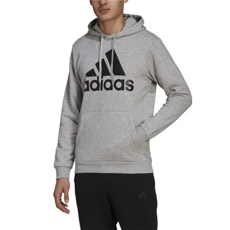 Men’s Hoodie Adidas Essentials Fleece Big Logo Light grey