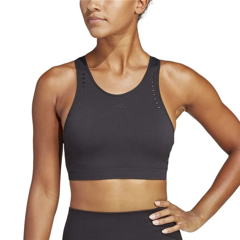 Sports Bra Adidas Aeroknit Light-Support Black