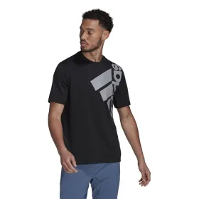 Vīriešu Krekls ar Īsām Piedurknēm Adidas Big Badge Melns