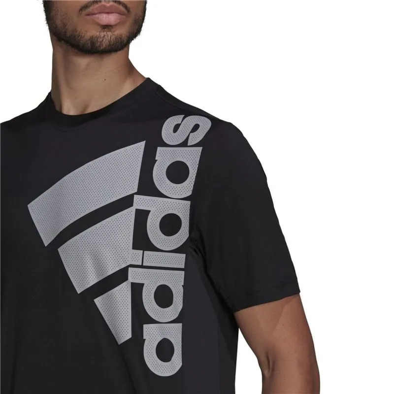 Vīriešu Krekls ar Īsām Piedurknēm Adidas Big Badge Melns