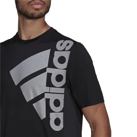 Vīriešu Krekls ar Īsām Piedurknēm Adidas Big Badge Melns