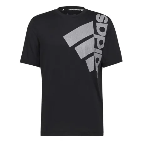 Vīriešu Krekls ar Īsām Piedurknēm Adidas Big Badge Melns
