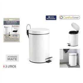 Pedal bin Confortime White 3 L (6 Units)