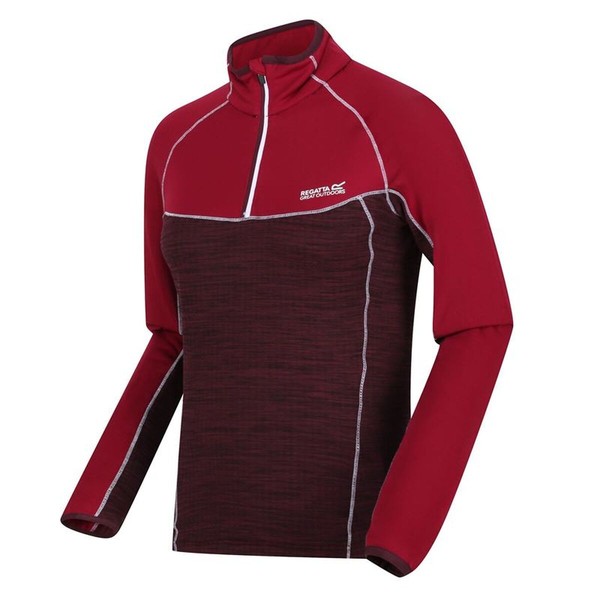 Fleece Lining Regatta Hepley Lightweight Half-Zip W Dark Red