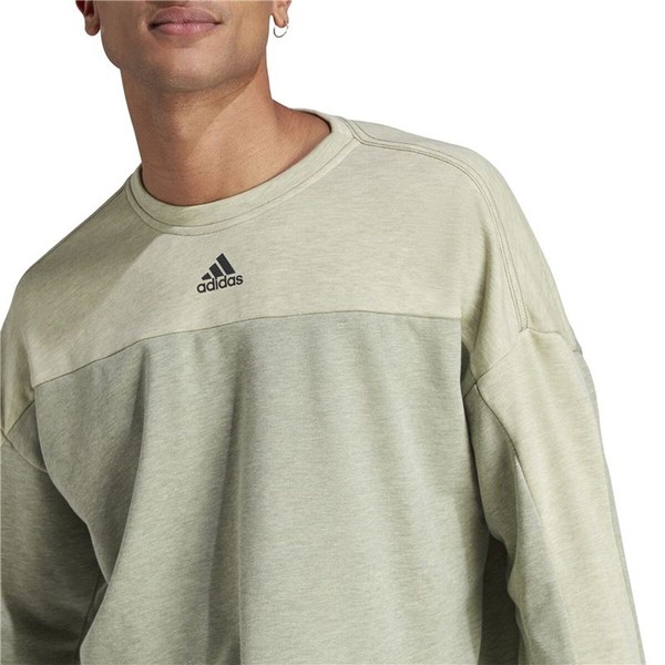 Men’s Sweatshirt without Hood Adidas Mel Crw Light Green