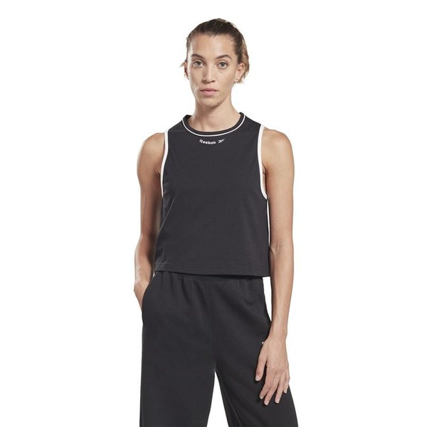 Women's Sleeveless T-shirt Reebok Rie Black
