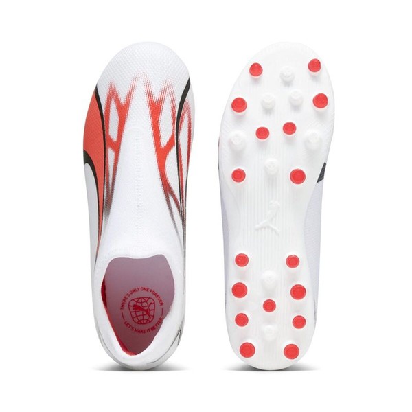 Childrens Football Boots Puma Ultra Match Ll Mg White