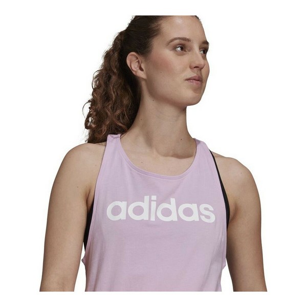 Īsais Sieviešu Tops Adidas Essentials Logo Lavanda