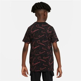 Laste Lühikeste varrukatega T-särk Nike Sportswear AOP Must