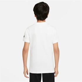 Krekls ar Īsām Piedurknēm Bērniem Nike B-Repeat Balts