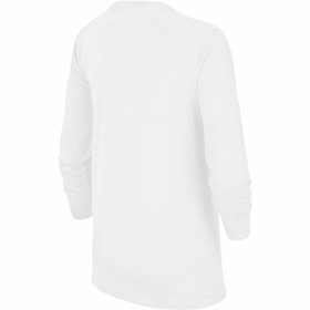 Bērnu Krekls ar Garām Piedurknēm Nike Sportswear Balts