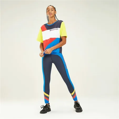 Sieviešu Krekls ar Īsām Piedurknēm Tommy Hilfiger Colour-Blocked Zils