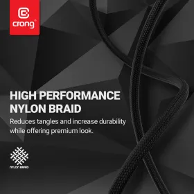 Crong Armor Link - 60W PD 3A USB-C to USB-C Cable 150cm (Black)