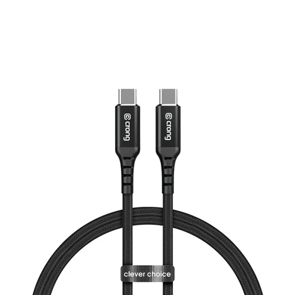 Crong Armor Link - 60W PD 3A USB-C to USB-C Cable 150cm (Black)