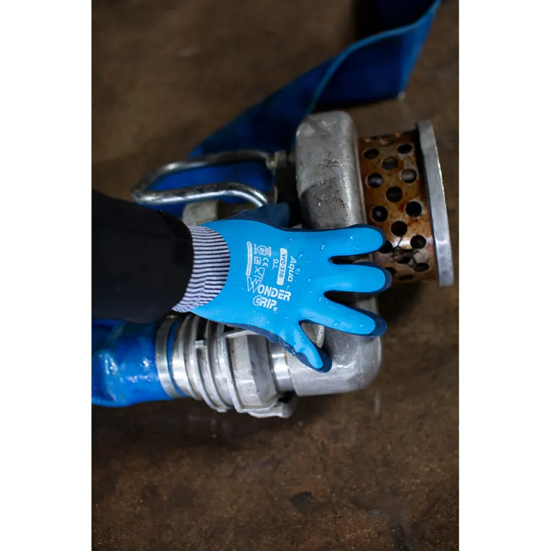 Work Gloves Wonder Grip Blue