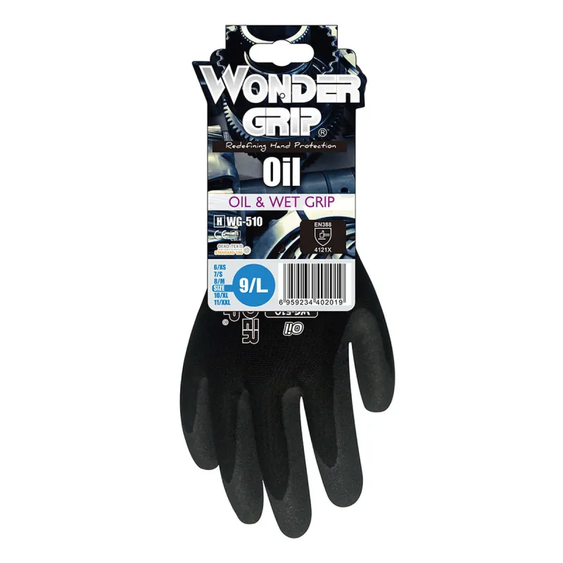 Darbo pirštinės Wonder Grip Juoda