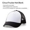 Customisable Cap for Cutting Plotter Cricut TRUCKER Black One size