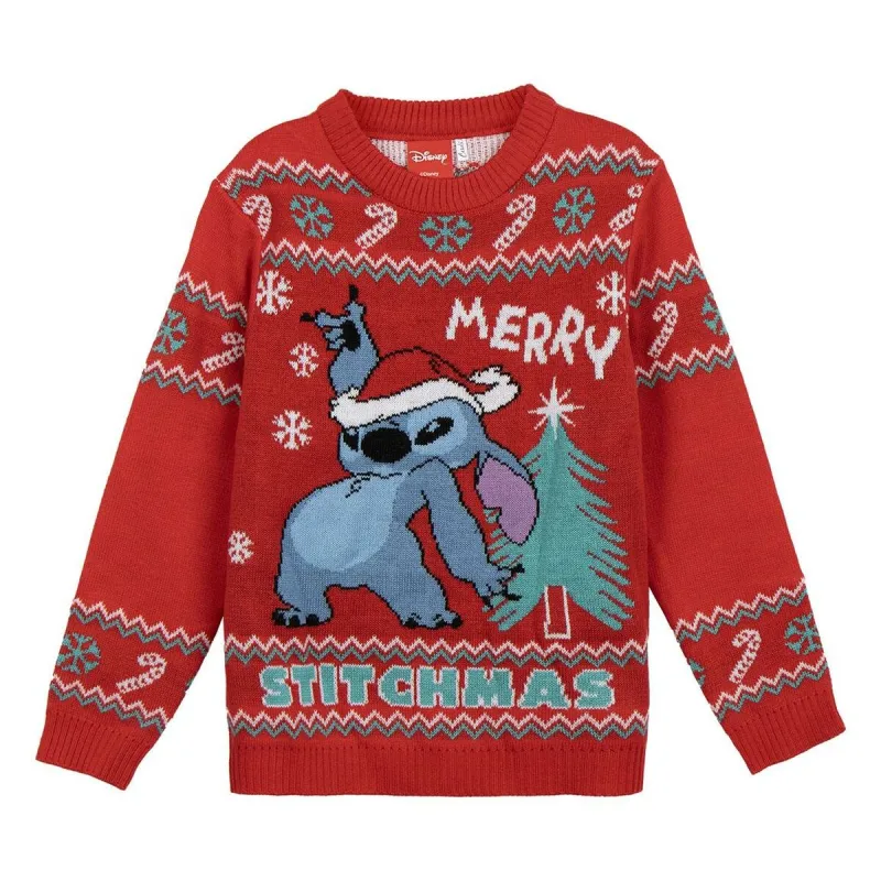 Uniseksinis megztinis Stitch Raudona 10 metų