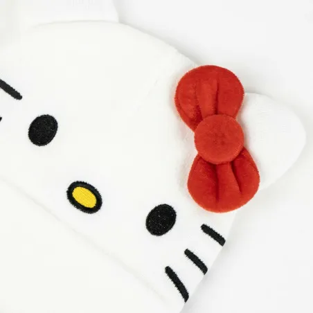 Шапка с перчатками Hello Kitty Белый 2 Предметы