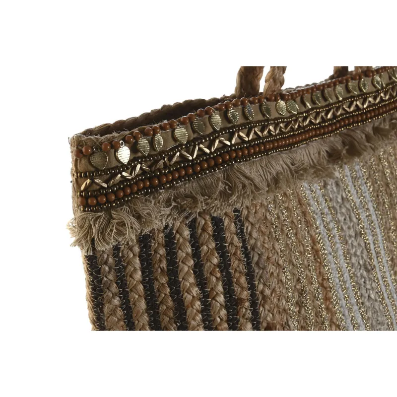 Sieviešu Rokassoma DKD Home Decor Brūns Krēmkrāsa 50 x 23 x 33 cm (2 gb.)