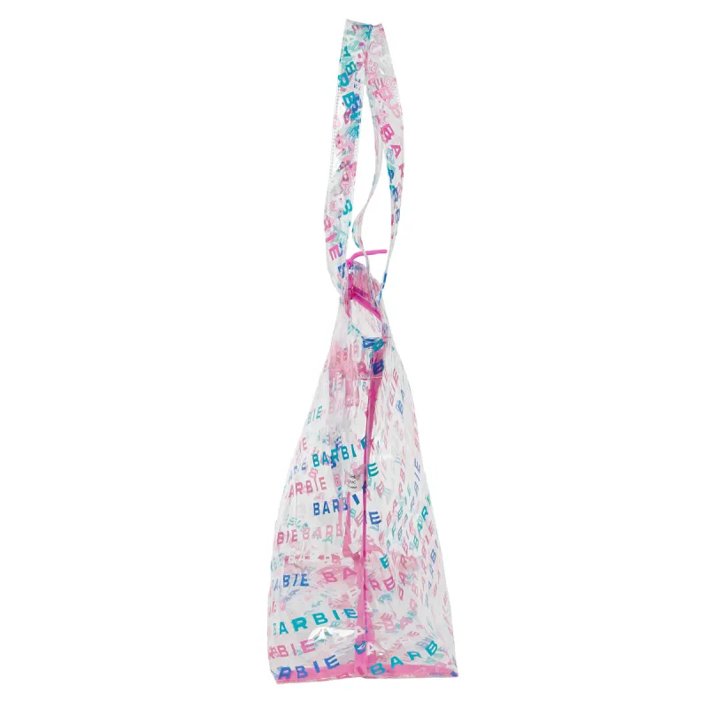 Naiste Kotid Barbie Logomania Läbipaistev Heleroosa 54 x 35 x 17 cm